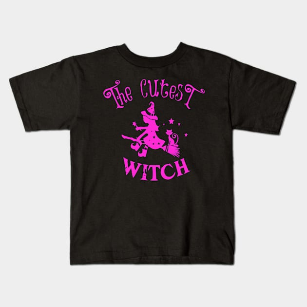 Cute as a witch !! Kids T-Shirt by Motivashion19